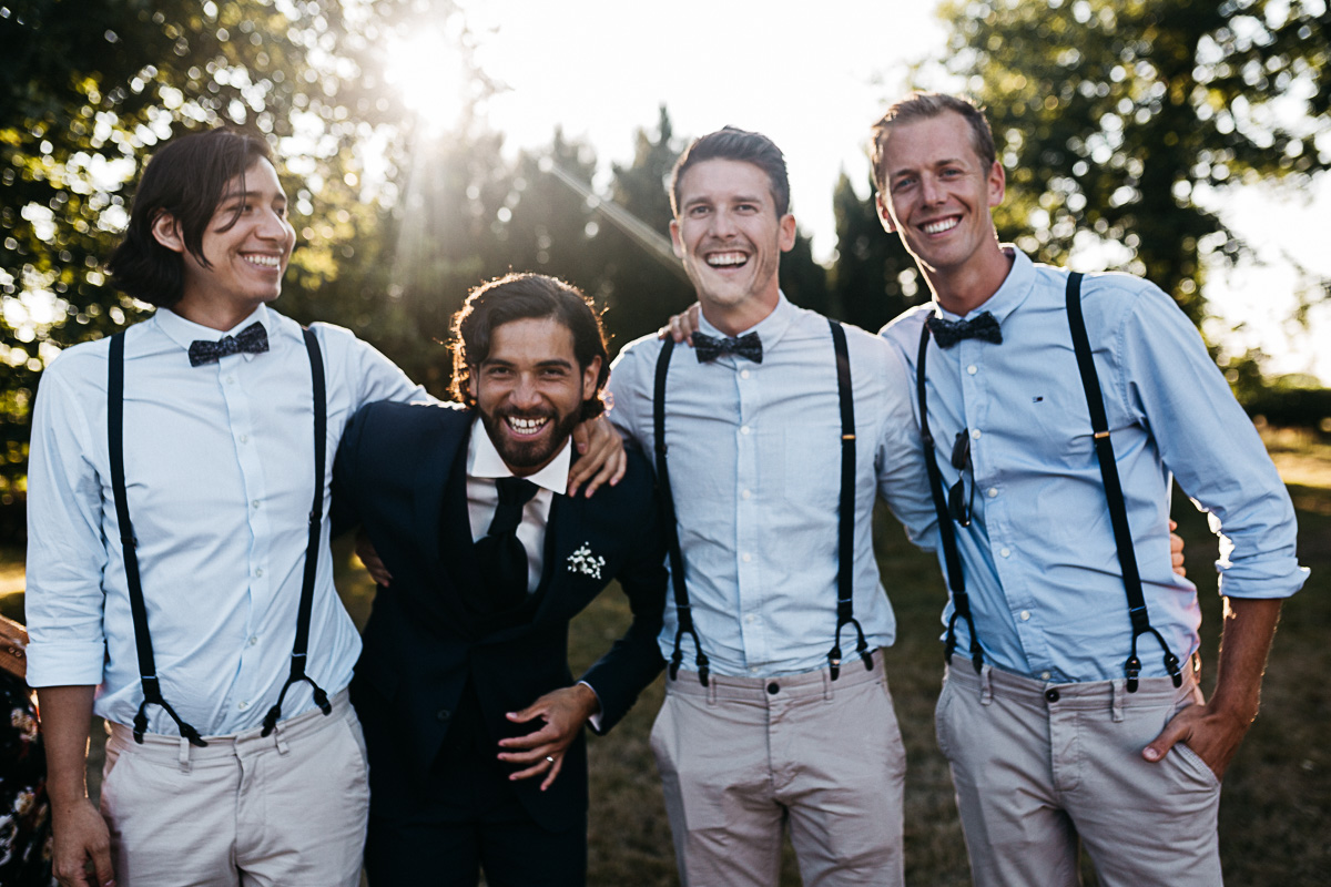 photographe mariage pau - photo de groupe hommes - emilie massal