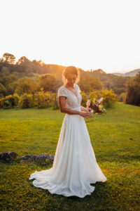 mariage au domaine de lucain, couple, coucher du soleil, emilie massal photographe pau